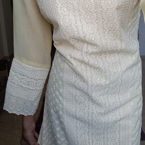 Yellow ChikanKari Kurti ❤️‍🔥