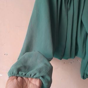 Women Sea Green Top