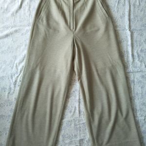 Beige High Waisted Trousers