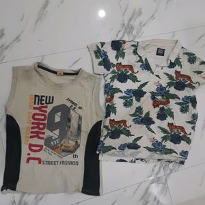 Combo Of 2 Used Kids T Shirts.