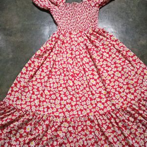 Puff Sleeve. Red 👗 Dress