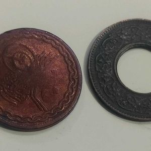 2 old Indian Coins