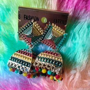 Multicolor Jhumka