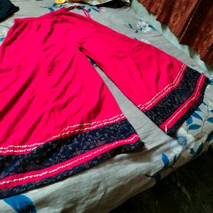 Big Size Patiala Pant Tomato Red Colour .