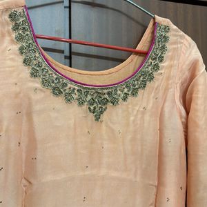 Women Peach Coloured Heavy Palazzo Suit