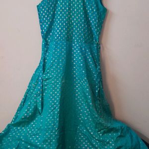 BARGAIN AND BUY Max Blue Long Frock (No Sleeves)