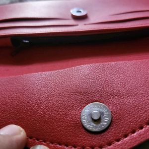 Red And Embroidery Wallet