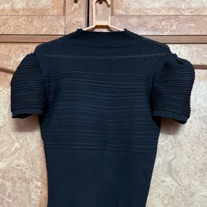 Black Turtle Neck Top