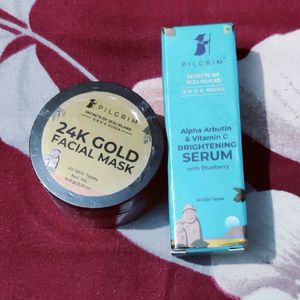 24k Gold Mask And Alpha Arbutin Vit C Serum