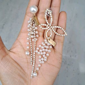 Gorgeous Big Butterfly 🦋 Asymmetric Pearl Earring