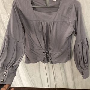 Grey Western Top