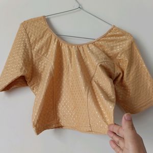 Golden Strechable Blouse For Women