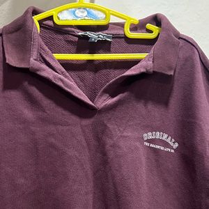 Roadster Stretchable Burgundy Tshirt