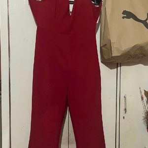 shein jumpsuit red