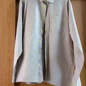 Mens Formal Checked Shirt M Size