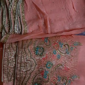 Karwachauth Special Pure Upada Cutdana Work Suit