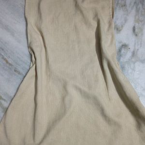 V-Neck Khaki Kurta For Women