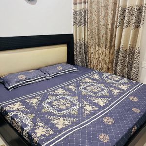 ❗️Price Drop ❗️Grey Bedsheet + Two Pillow Covers