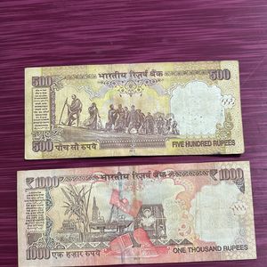 500rupees 1000 Rupees Note