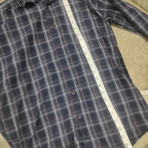 Highlander Checked Shirt Navy Blue