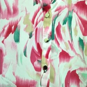 Women Pink Floral Print Top (Women's )