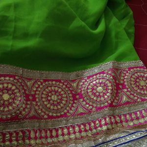 Gotta Paati Work New Saree With Unstitched Blouse