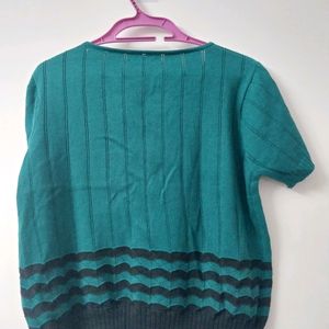 Roadster Green Wool Top