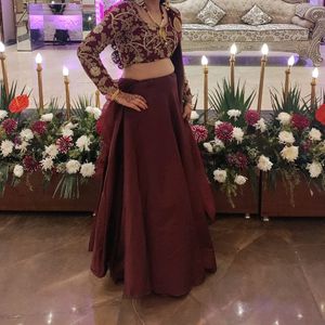 Price Reduced....Unique Maroon Lehenga Choli