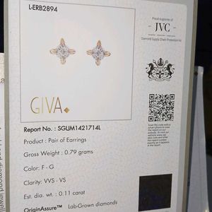 Giva Gold/Diamond Studs