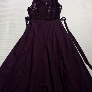 Purple ethnic gown