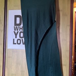 Co-ord Green Set Of Skirt & Tube Top