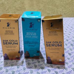 😍sealed Pack Of 3 Pilgrim Serum..😍