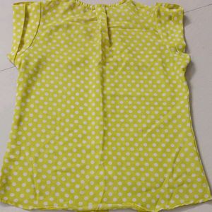 Yellow polka dot top