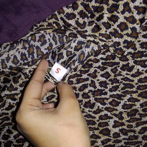 Cheetah Printed Top Size Is S