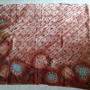 Golden Print Georgette Saree