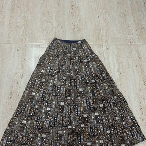 Off Shoulder Mirror Work Lehenga