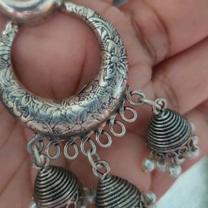 Lightweight German Silver Jhumkas