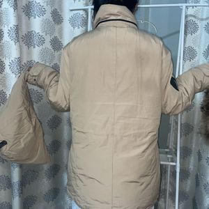 Jacket With Detachable Cap and Fur