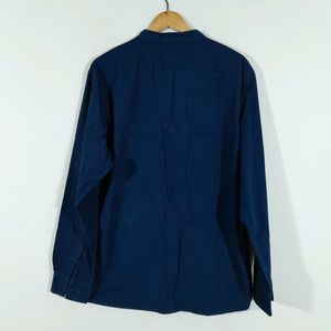 Navy Blue Chinese Collar Shirt (Men's)