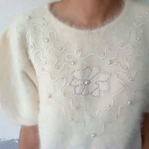 Beautiful White Korean Top For Women