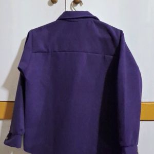 Purple Woolen Shacket