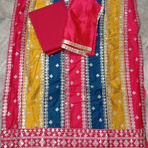 Heavy Embroidery Work Cotton Suit