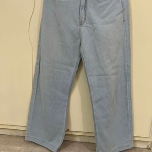 Light blue wide leg jeans