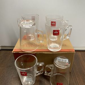 130ml Coffee Cup With Handle Set Of 6 - Glass