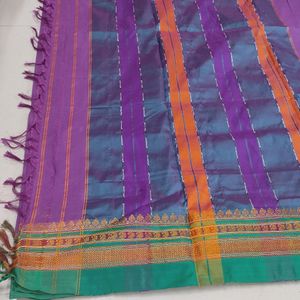 New🌟 Handloom Soft Silk Saree With Border