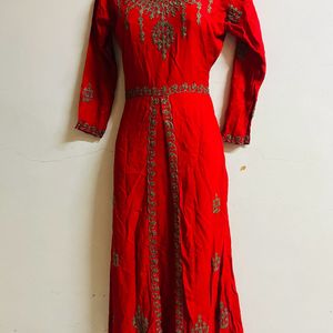 Red Designer Festival Wear Gown