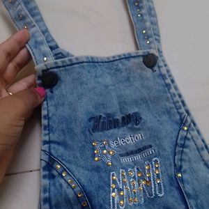 Girls Denim Dungaree