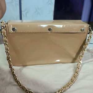 Beige Colour Party Appropriate Sling Bag