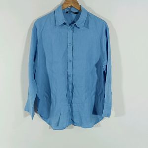 Blue Front & Back Buttons Casual Shirt (Women)
