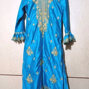 Blue Kurti-Salwar Set